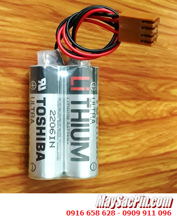 Toshiba 2ER6V (2 viên ghép đôi), Pin nuôi nguồn Toshiba ER6V lithium 3.6v 4000mAh /Xuất xứ NHẬT